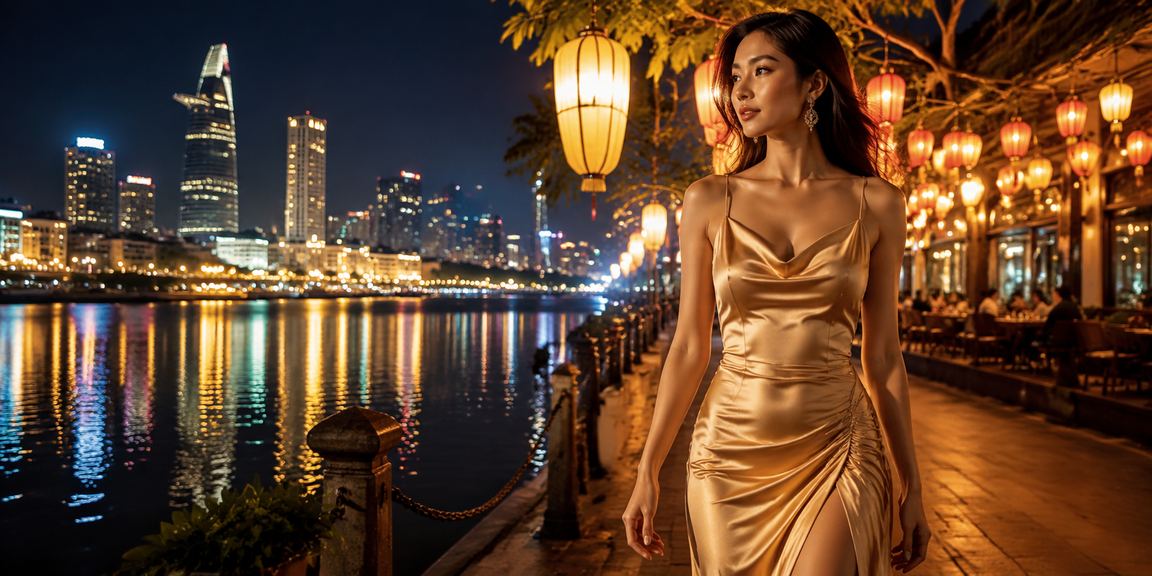 Người dùng tại chợ đêm TP.HCM kiểm tra voucher ưu đãi VIP trên điện thoại